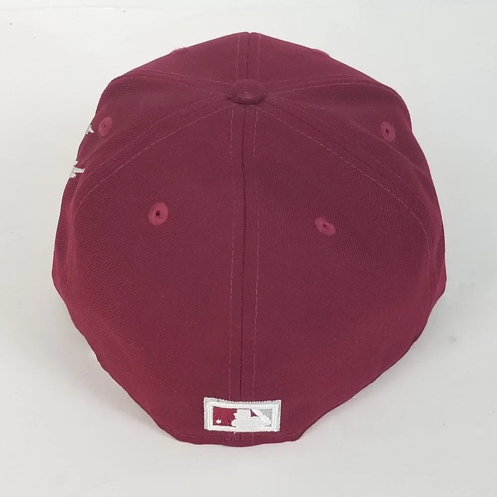 New‎ Era Hat Men 7 3/8 Maroon Philadelphia Phillies 59FIFTY Fitted Cap